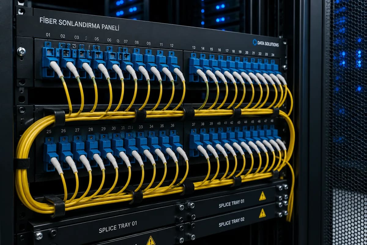 Fiber optik sonlandırma ve patch panel düzeni