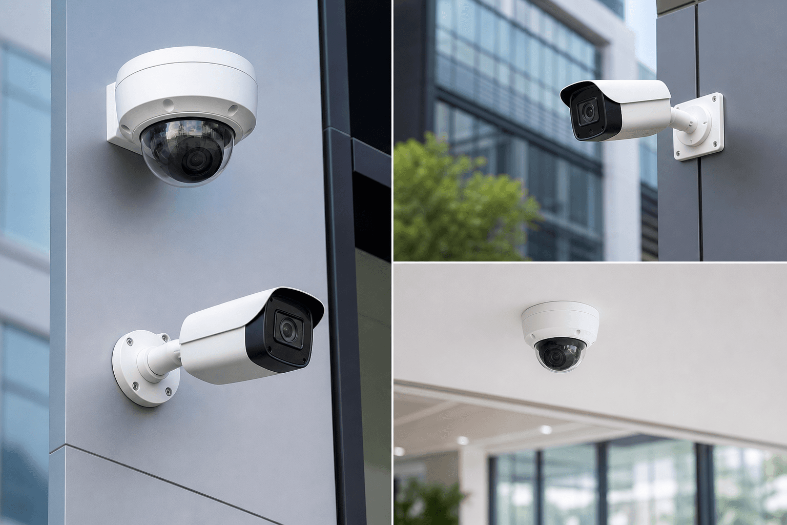 Dome ve bullet tip IP güvenlik kameraları