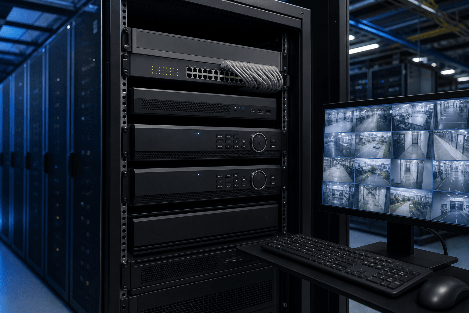 NVR DVR kayıt sunucusu ve video depolama altyapısı