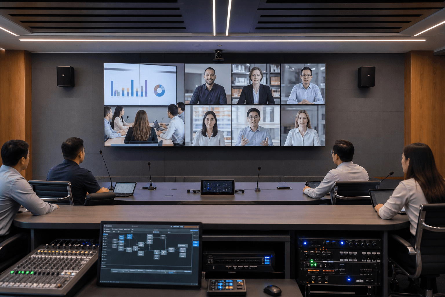 Video konferans ve LED ekran entegrasyonu