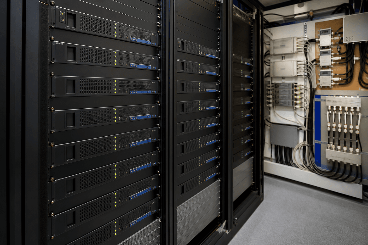 Headend rack ve sinyal dağıtım üniteleri